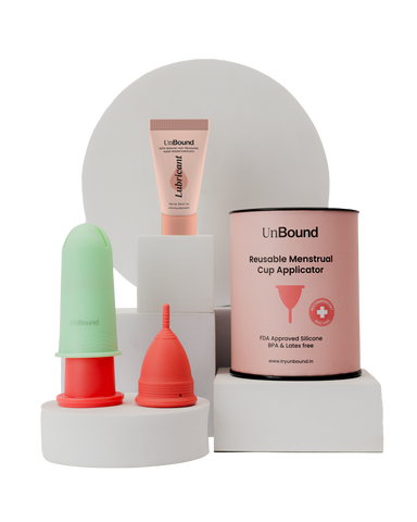 Reusable Menstrual Cup Applicator with Lubricant